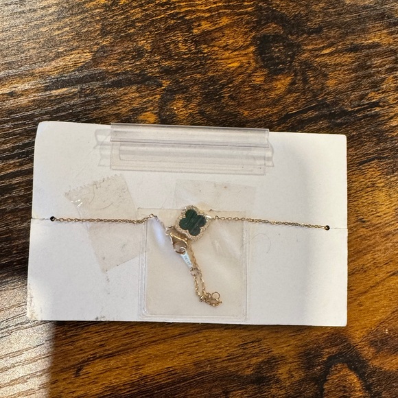 NEW Rachel Zoe 18 KT Gold over Sterling Silver Clover Anklet Bracelets - Picture 13 of 13